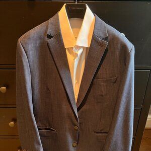 Men's State & Liberty - Athletic Fit Stretch Suit - Heathered Navy